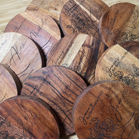 Personalized Acacia Wood Coasters