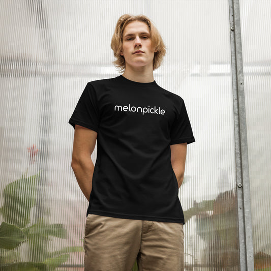 Black MelonPickle Unisex organic cotton tee