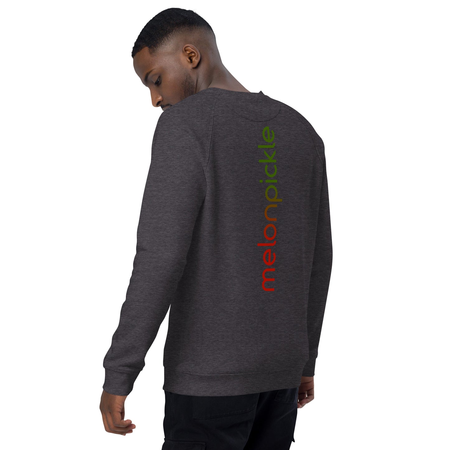 MelonPickle Back Splash organic raglan sweatshirt