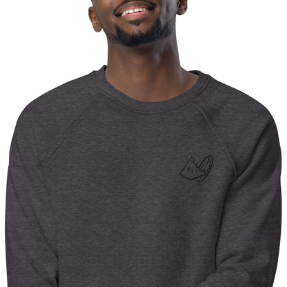 MelonPickle Back Splash organic raglan sweatshirt