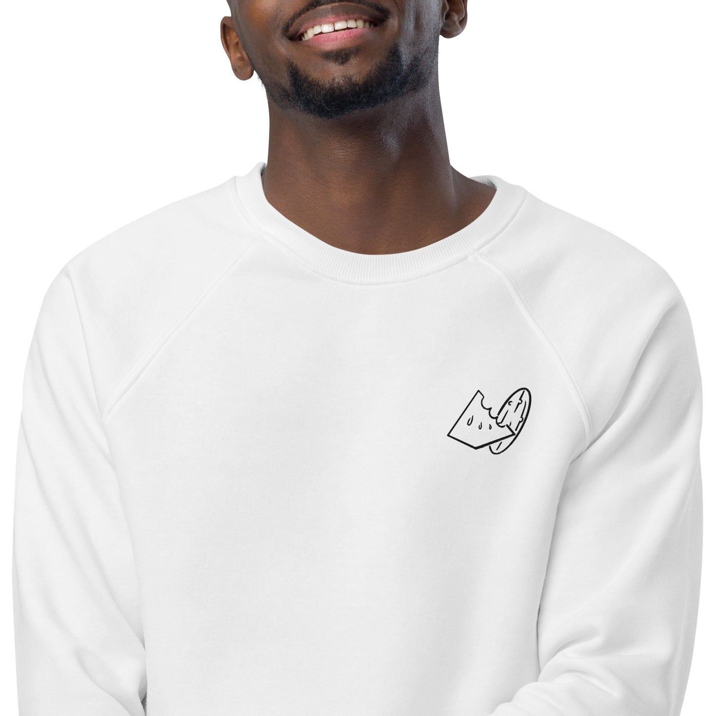 MelonPickle Back Splash organic raglan sweatshirt